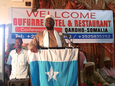 (Sawiro )Sh Maxamed Cabdi Umal Oo Wacdi Iyo waana U Jeediyay Guurtida,Masuuliyiinta iyo  Hal Doorka Magalada Qardho