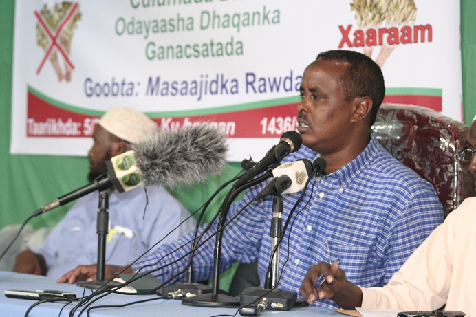 Olalaha la-dagalanka Qaadka oo laga soo dhaweeyay magalada Galdogob ee Gobalka Mudug(Sawirro)